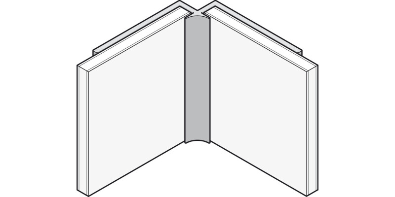 AluSplash Int Corner 610mm Alu Ant