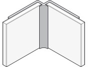 AluSplash Int Corner 610mm Alu Ant