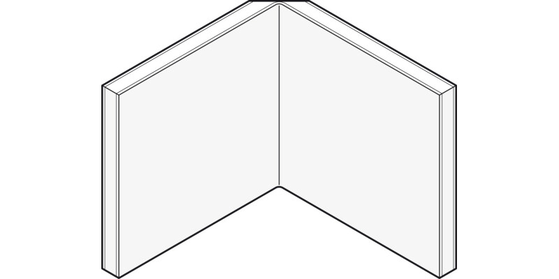 AluSplash Int Corner 610mm Alu Ant