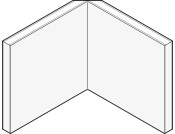 AluSplash Int Corner 610mm Alu Ant