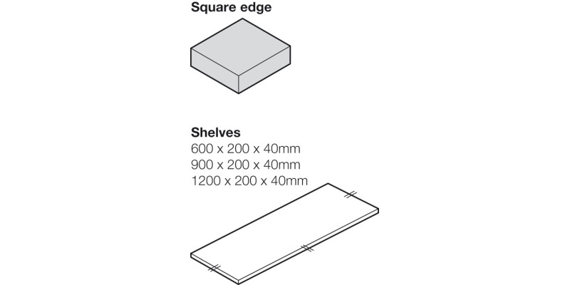 Wood Shelf Prime Oak 1200x200x40mm