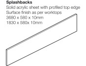Maia Cristalo Half S/B 1800 x 580 x 10 mm