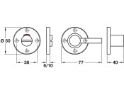 Disabled WC Release Set D50mm Alu SAA