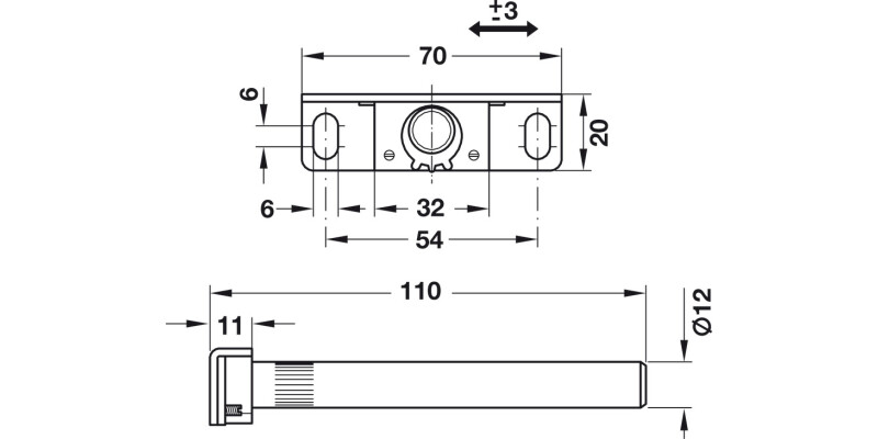 Con Shelf Support 24mm Eccentric Sleeve