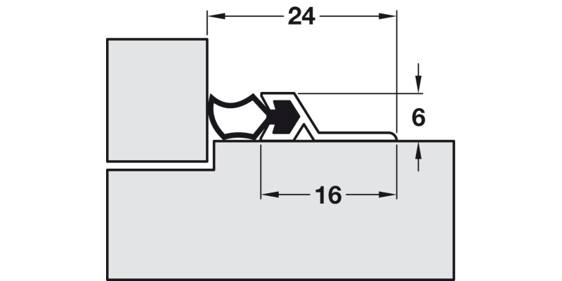 SDS Door Seal Set 5180mm Mill
