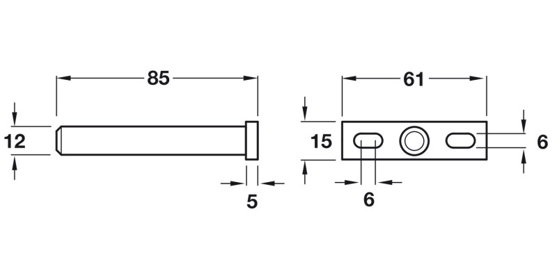 Con Shelf Support 22mm Screw Wood/Wall