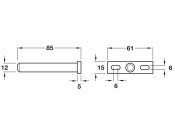 Con Shelf Support 22mm Screw Wood/Wall
