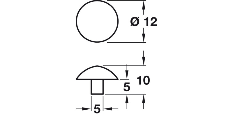 Shelf Support Buffer f Gls/Stud Rub Blk