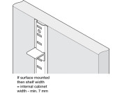 Raised Bookcase Strip 1829mm St BZP