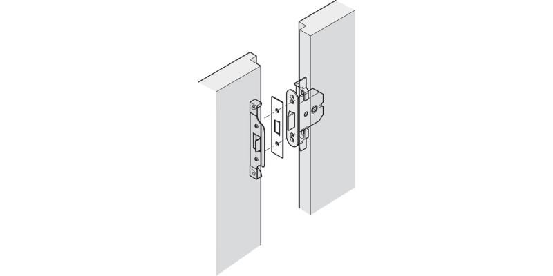Rebate Set 13mm Box Latch Brass NP