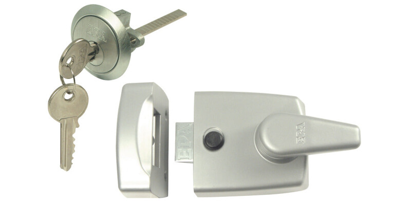 Rim Nightlatch 70/40mm Grey/SC