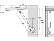 Lid Stay Automatic Opening 164mm 50N