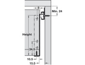 Metal Draw Sides 118/350mm St Gry