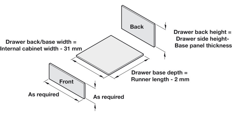 Metal Draw Sides 118/350mm St Gry