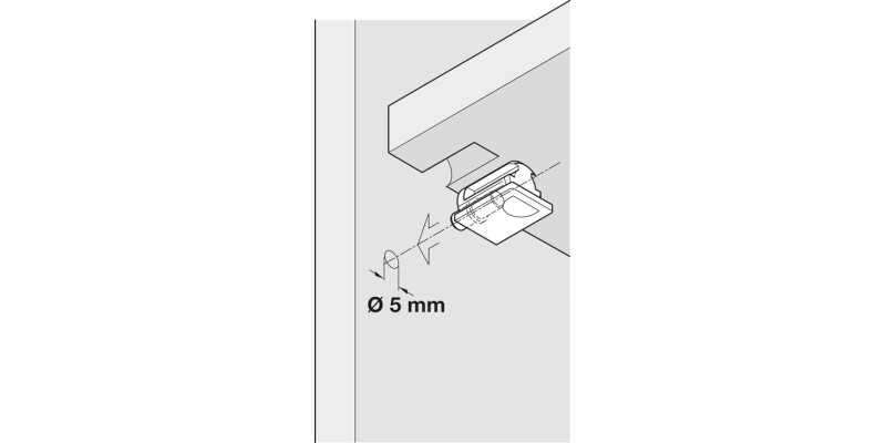 Con Shelf Support D5mm Plug Pl Gry 7035