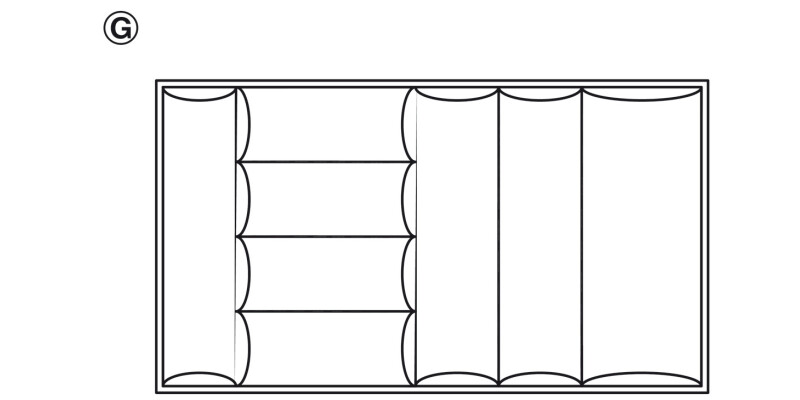 Cutlery Ins 90/60 900mm HG Pl Slv/Gry
