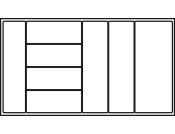 Cutlery Ins 90/60 900mm HG Pl Slv/Gry