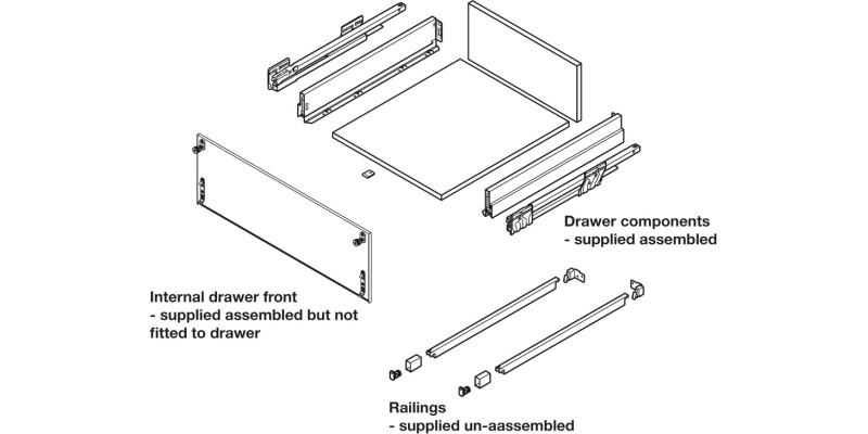 NovaPro Scala Stack Rail 1+4 450mm Slv