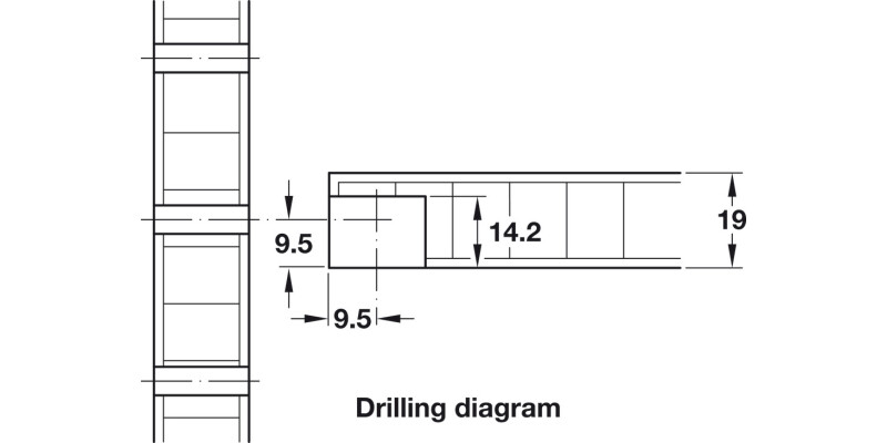 Shelf Support D5mm Plug St Brz