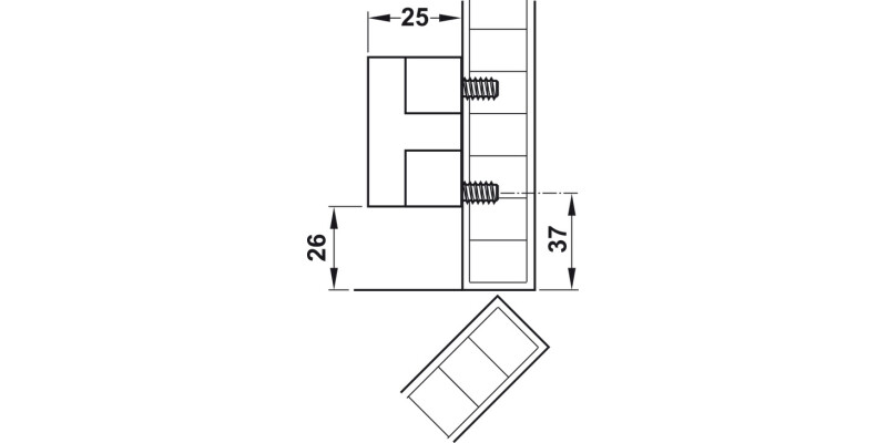 MX Spacer Block Plastic Wht