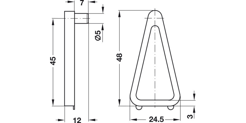 Shelf Retainer D5/19mm Plug Pl Trans