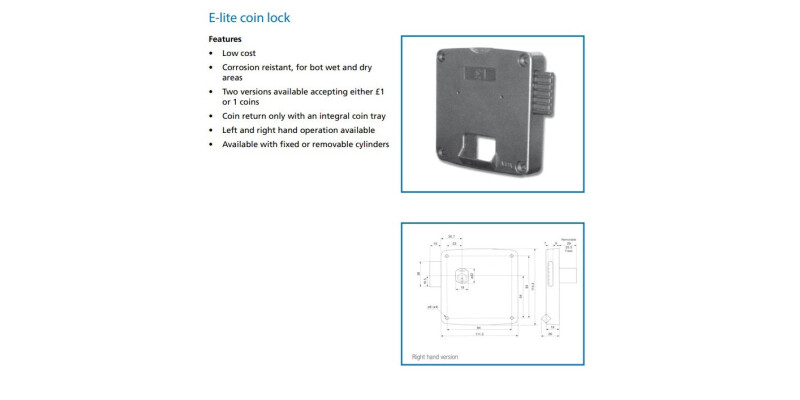 ASSA E-LITE £1 COIN LOCK