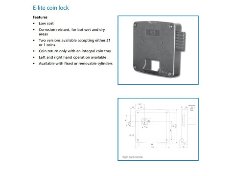 ASSA E-LITE £1 COIN LOCK