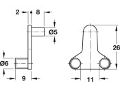 Gls Shelf Clamp D5/6-10mm Plug-In ZA NP