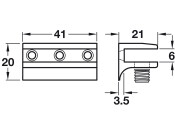 Gls Shelf Support 6mm Screw ZA PC
