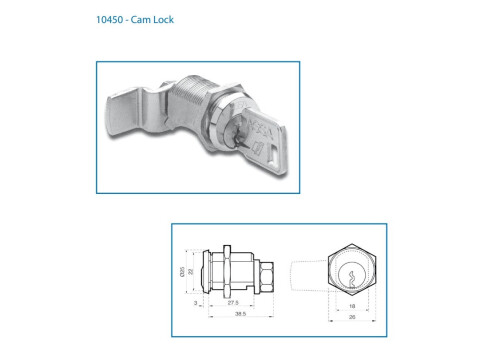 ASSA 10450 5 PIN CAMLOCK