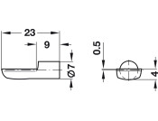 Shelf Support D7mm Spoon Plug St BP