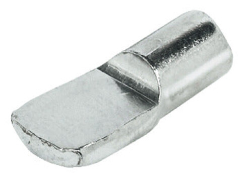 Shelf Support, Plug in, for &Oslash; 7 mm Holes, or for Use with Socket, Spoon Shaped
