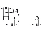 Gls Shelf Support D3mm St Galv/Pl Trans