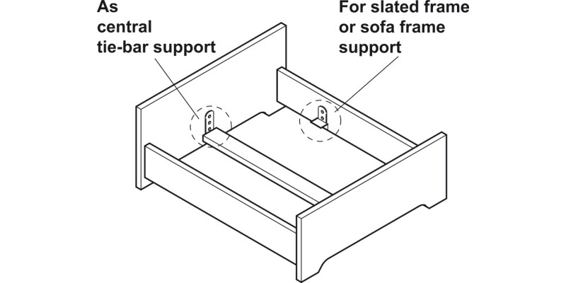 Bed Fitting SF Adjustable St Blue Galv