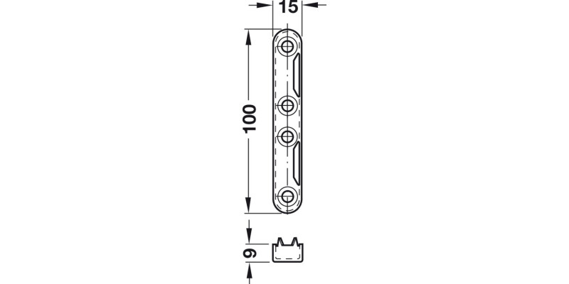 Noval K Bed Fitting St Blue Gal 100mm