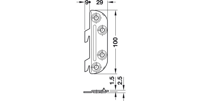 Noval K Bed Fitting St Blue Gal 100mm