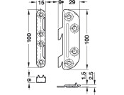 Noval K Bed Fitting St Blue Gal 100mm