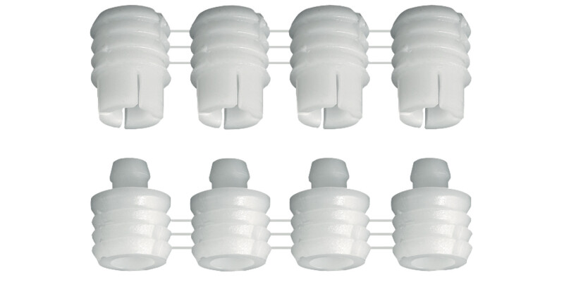 Dowel Connector 2Pt Press Poly Nat