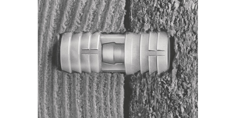 Dowel Connector 2Pt Press Poly Nat