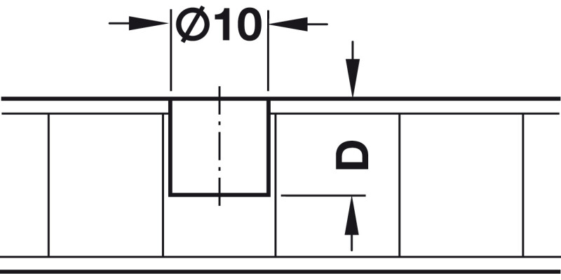 Dowel Connector 2Pt Press Poly Nat