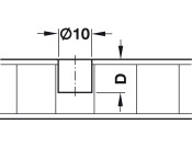 Dowel Connector 2Pt Press Poly Nat