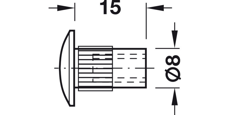 Sleeve Nut M6x15mm w Slot St Glv