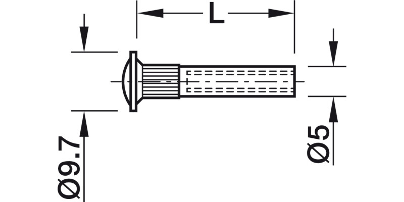 Thread Sleeve M4 5x35mm 37-45mm St NP