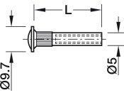 Thread Sleeve M4 5x35mm 37-45mm St NP