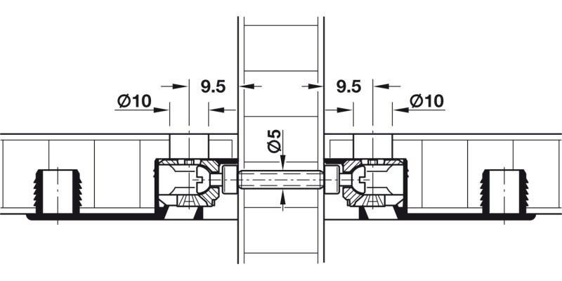 Thread Sleeve M4 5x18mm 24-29mm St Galv