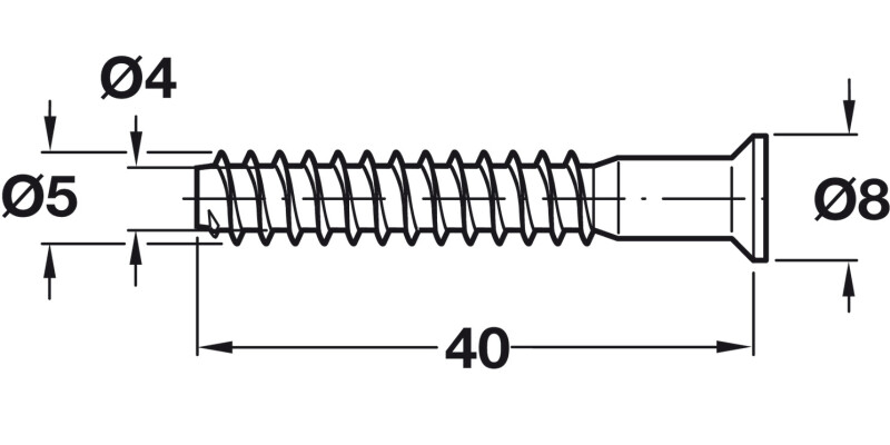 Confirmat Scr D08x38mm D4.0mm Sz2 St Glv