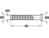 Confirmat Scr D08x38mm D4.0mm Sz2 St Glv