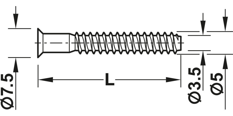 Confirmat Scr D08x38mm D4.0mm Sz2 St Glv