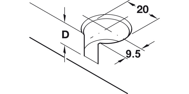 Rafix 20 FlushFit Housing 19mm Pl Black