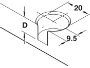 Rafix 20 FlushFit Housing 19mm Pl Black